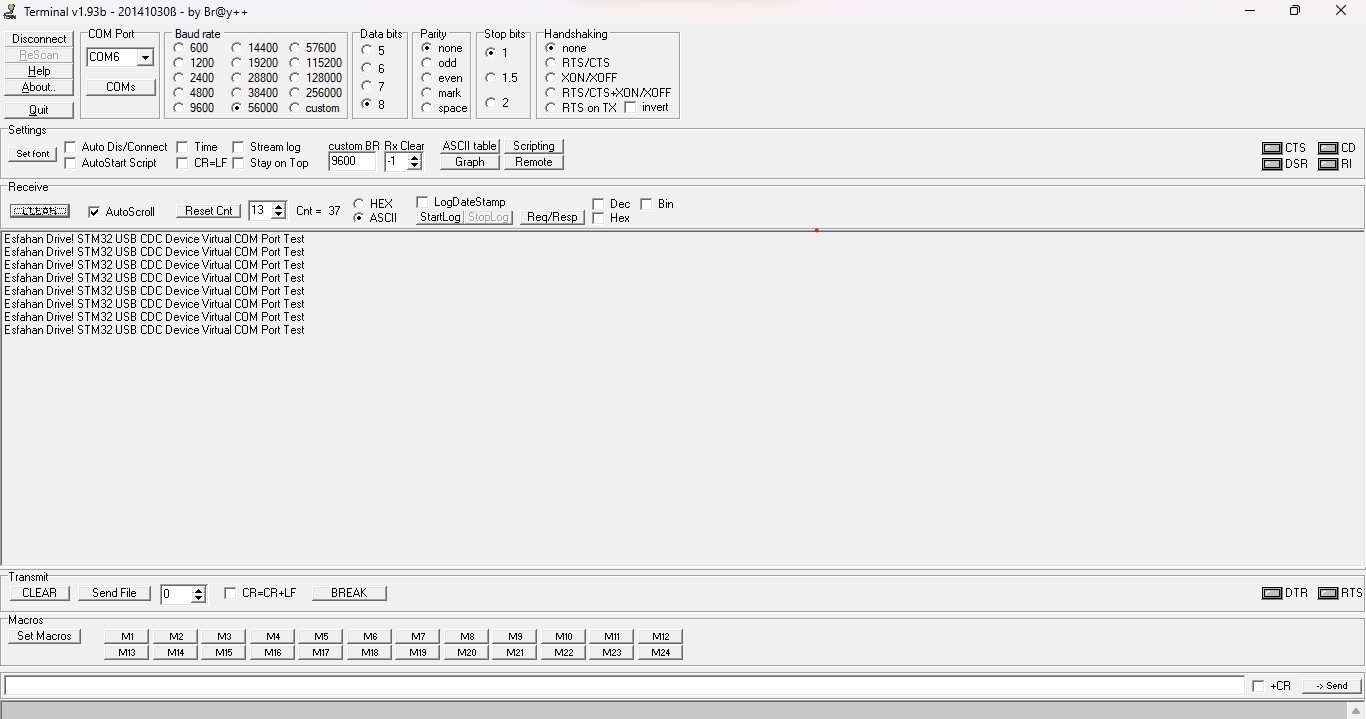 STM32 USB CDC VCP Transmit Code Example