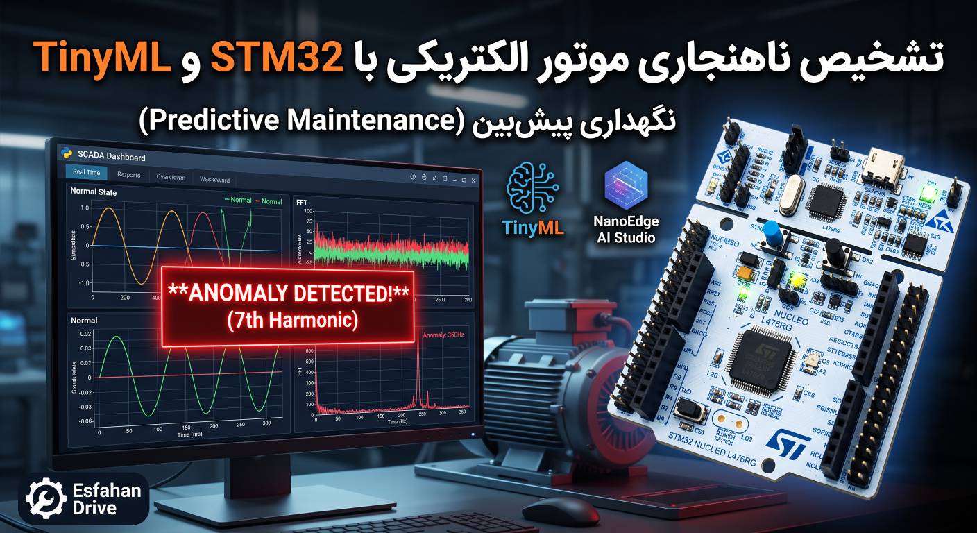 تشخیص خرابی(ناهنجاری) موتور با هوش مصنوعی(TinyML) در STM32- نگهداری پیش بین(Predictive Maintenance و Anomaly Detection)