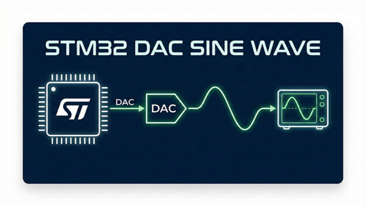 آموزش تولید شکل موج سینوسی(sine wave generator) با DAC در STM32