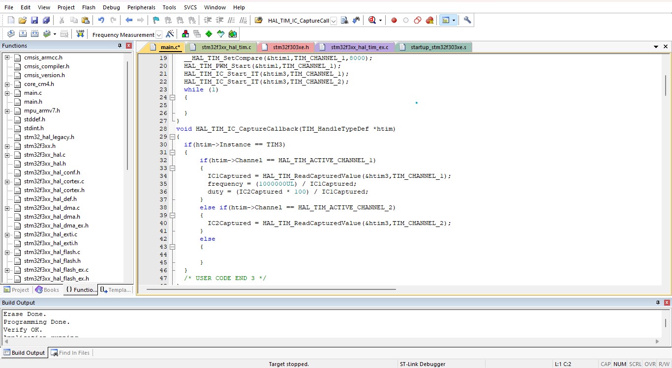 STM32 PWM Input Mode Code Example