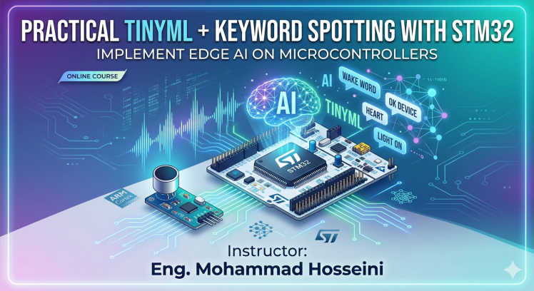 آموزش کاربردی TinyML: پردازش صوت و تشخیص کلمات کلیدی با STM32