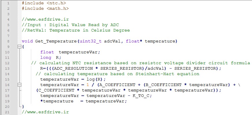 اندازه گیری دما با NTC با میکروکنترلر AVR و STM32